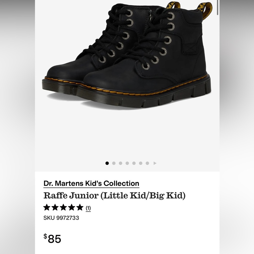 Dr. Martens Black Raffe Ankle Boots